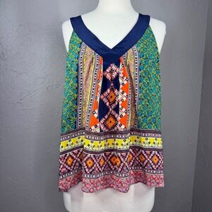 Anthropologie Women's Size 12 Maeve Silk Sapelo Tank Boho Bohemian Summer